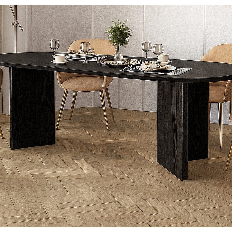 Stół do jadalni dla 8 osób - Czarny - TOPANIA