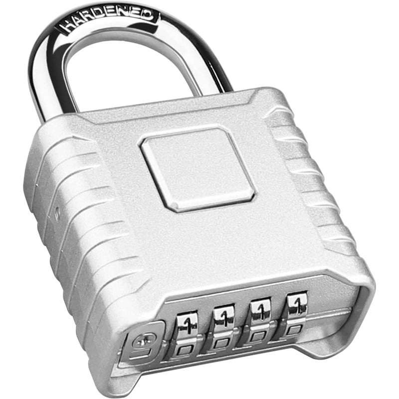 Kłódka szyfrowa 4-cyfrowa, wodoodporna kłódka zewnętrzna 52 mm, solidna i antykradzieżowa, zatrzask kłódki szyfrowej 8 mm, zamek do drzwi garażowych