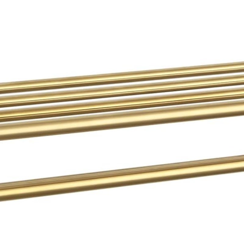 Wieszak na ręczniki łazienkowe z podwójnym drążkiem, długość 40 cm (szczotkowane złoto*1)