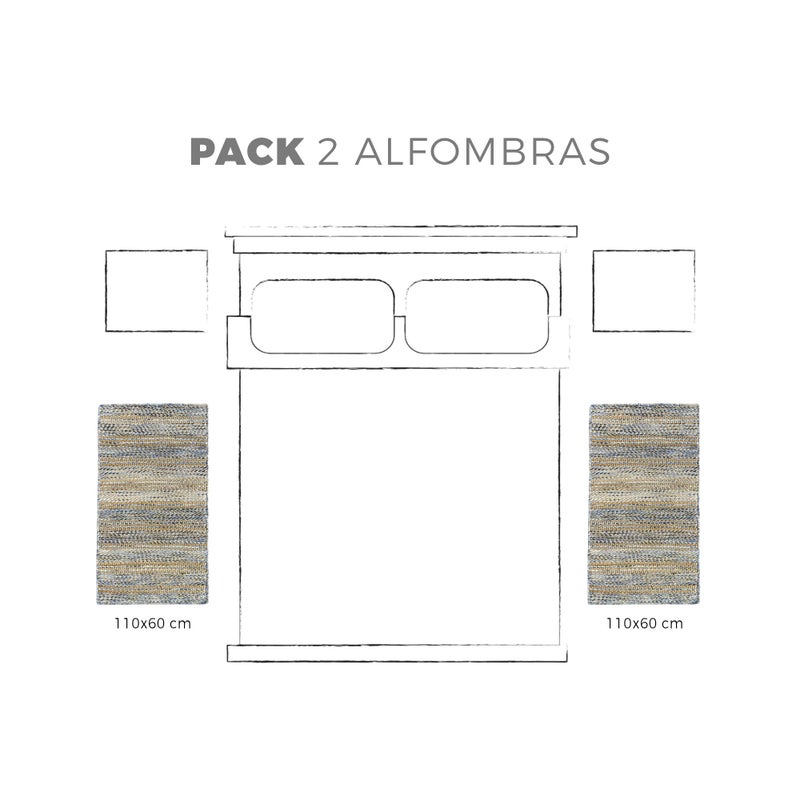 Hamid - OLIVIA dywan z juty i wełny 110x60cm