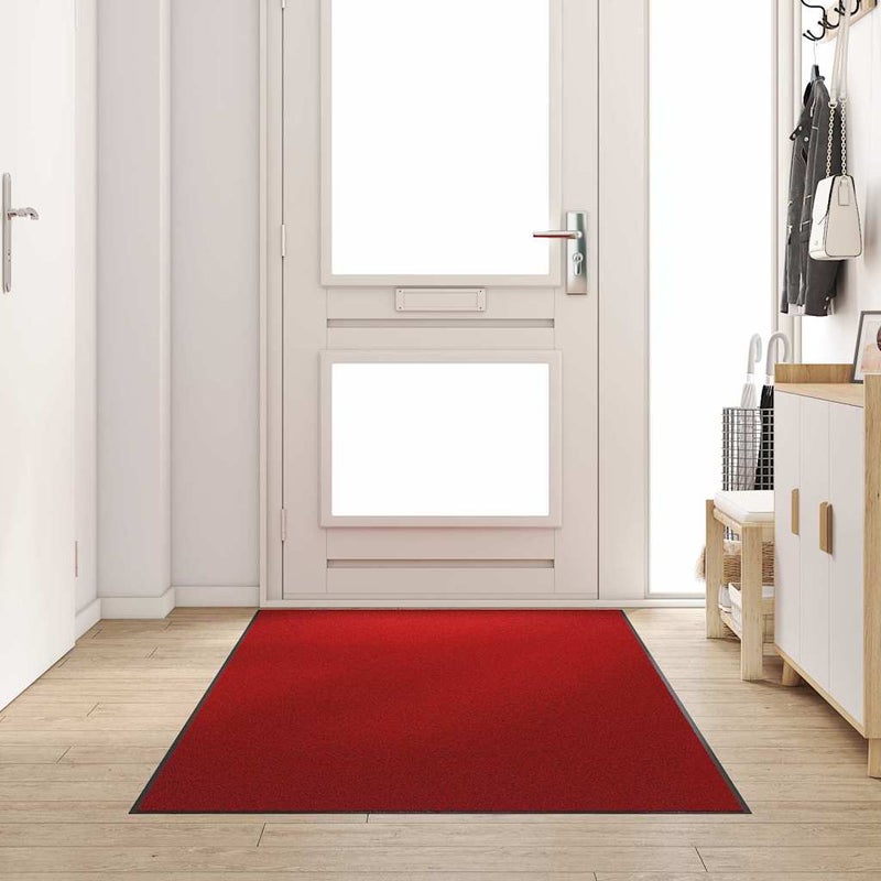 Dywanik wejściowy Czerwony i Czarny 120 x 250 cm 100% poliamid vidaXL