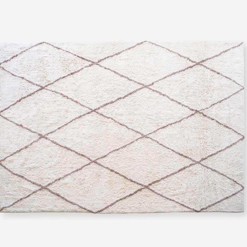 Dywan bawełniany 200x300 cm biały i beżowy – Miękki, elegancki i naturalny