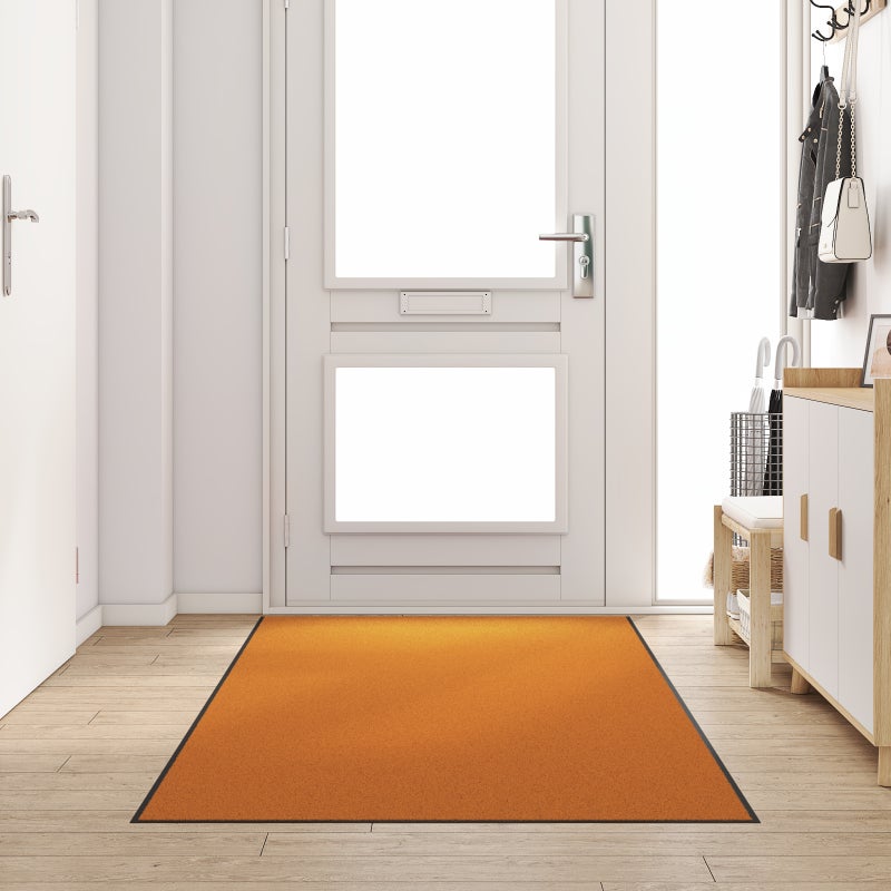 Dywanik wejściowy Inny Pomarańczowy i Czarny 120 x 300 cm vidaXL