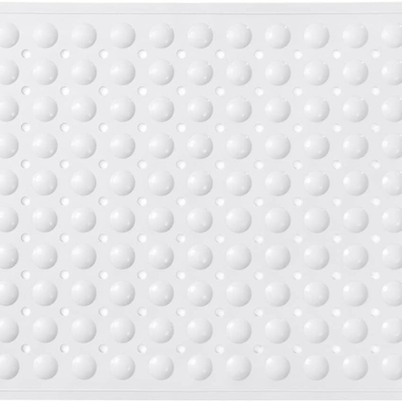 Mata prysznicowa antypoślizgowa, mata prysznicowa z poduszką masującą, 80 x 50 cm, mata antypoślizgowa do wanny z przyssawkami, biała