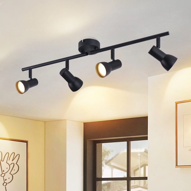 Reflektor sufitowy NETTLIFE 4-płomienny GU10, nowoczesny design, metalowy, do salonu, przedpokoju