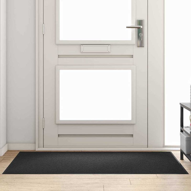 Dywanik wejściowy Inny Czarny 90 x 150 cm Polipropylen i winyl vidaXL