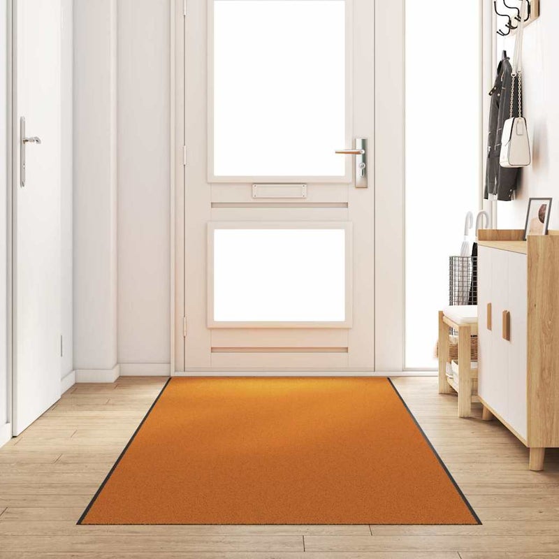 Dywanik wejściowy Inny Pomarańczowy i Czarny 120 x 350 cm vidaXL