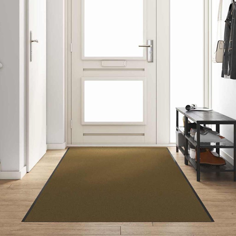 Dywanik wejściowy Brązowy i czarny 120 x 400 cm Poliamid i PVC vidaXL