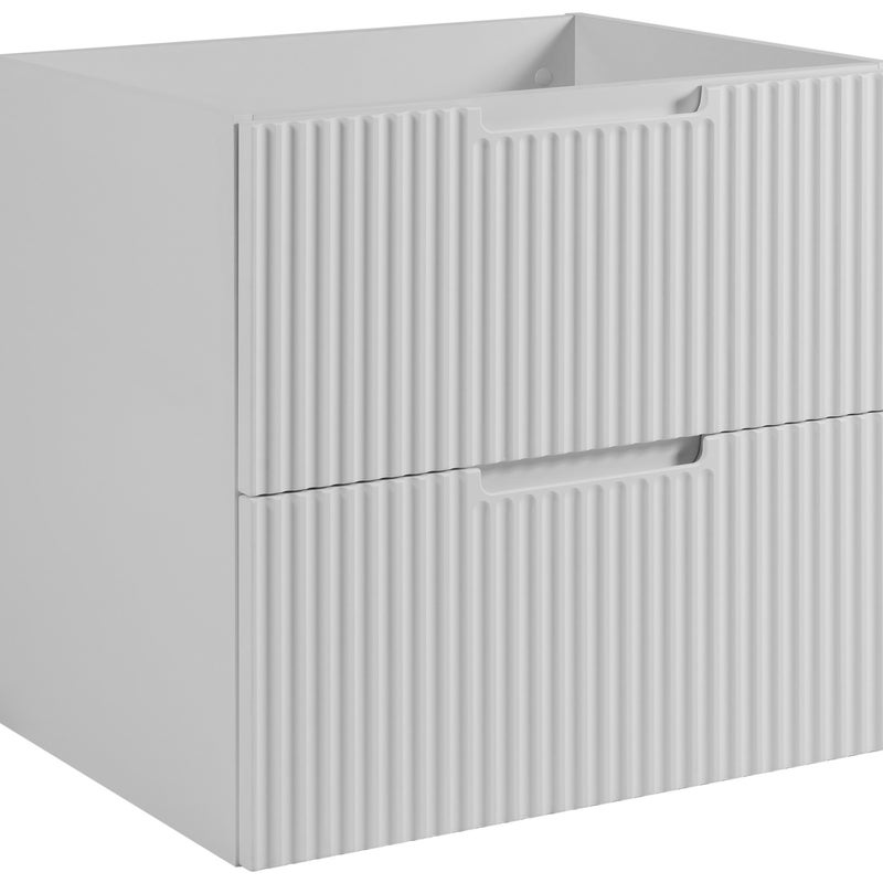 Szafka łazienkowa VENA 60 cm biała ryflowany front frezowany uchwyt