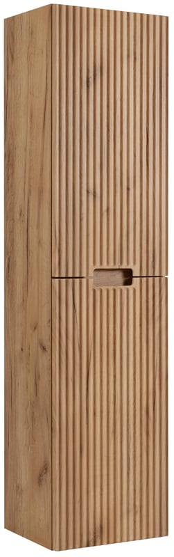 Słupek łazienkowy VENA 136 cm dąb craft złoty ryflowany front frezowany uchwyt