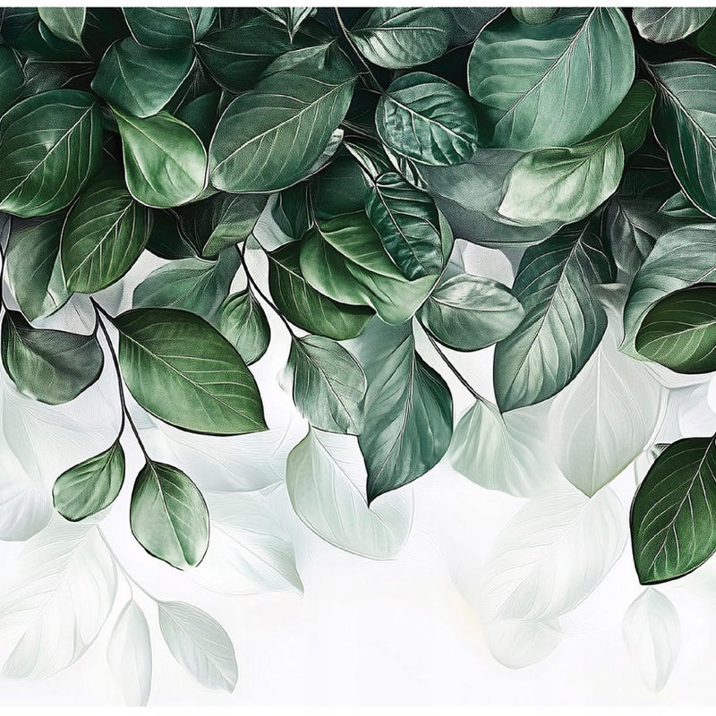 Fototapeta Liście Wiszące Zielony Natura 350x250 cm Tapeta Do Sypialni Salonu Kuchni Na Flizelinie