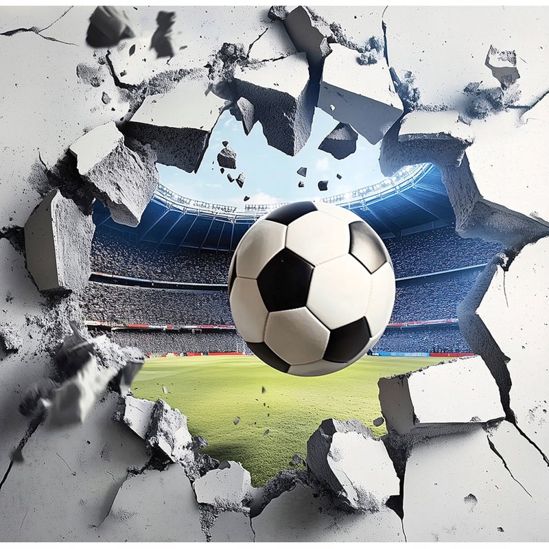 Fototapeta Dla Dzieci Chłopca Piłka Nożna 3D 400x280 cm Tapeta Do Pokoju Dziecięcego Na Flizelinie