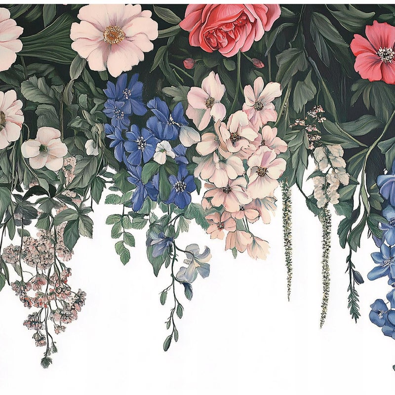 Fototapeta Kwiaty Wiszące Liście Natura 400x280 cm Tapeta Do Sypialni Salonu Kuchni Na Flizelinie