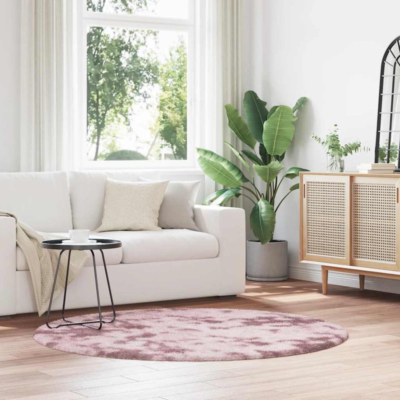 Dywan shaggy z długim włosiem, NAVARRA, zgaszony róż, 160x160cm vidaXL