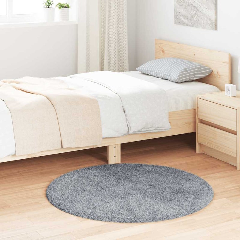 Dywan shaggy z długim włosiem, NAVARRA, srebrnoszary, 100x100cm vidaXL