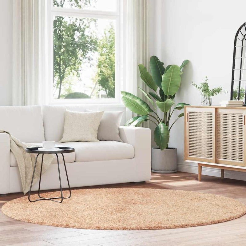 Dywan shaggy z długim włosiem, NAVARRA, beżowy, 200x200 cm vidaXL