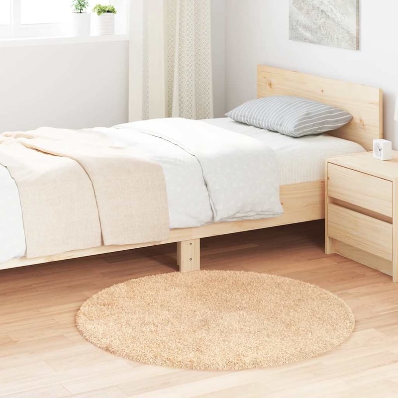 Dywan shaggy z długim włosiem, NAVARRA, beżowy, 100x100 cm vidaXL