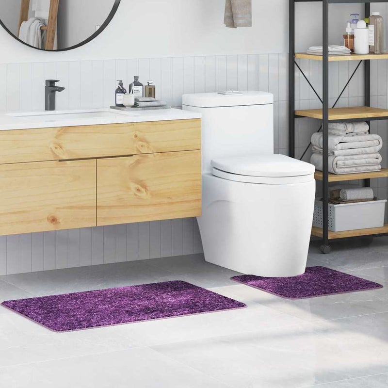 Zestaw mat łazienkowych antypoślizgowych 2 pcs Fioletowy PP vidaXL