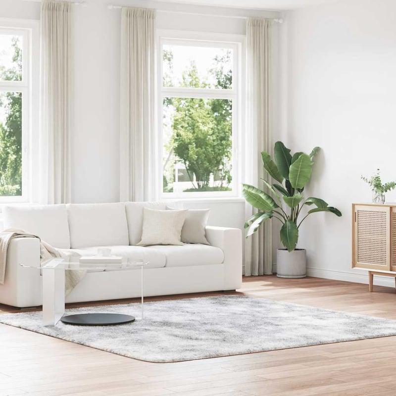 Dywan shaggy z długim włosiem, NAVARRA, srebrnoszary, 240x240cm vidaXL