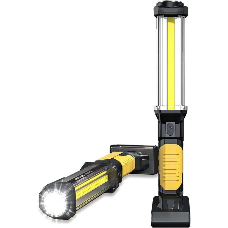Mechanic Light 1500 lumenów, bezprzewodowa, akumulatorowa lampa robocza COB LED, podstawa magnetyczna i hak do garażu