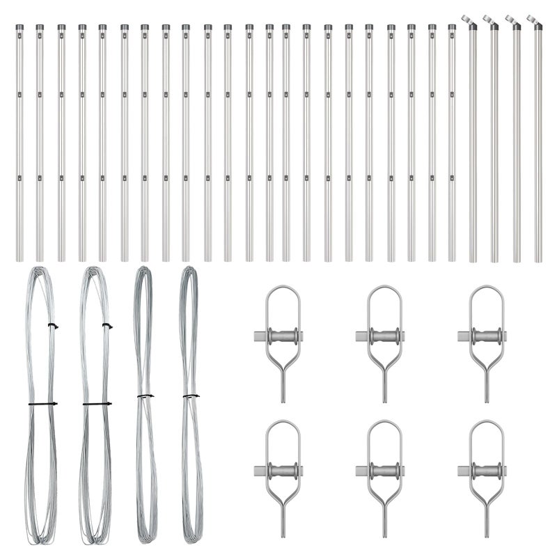 Słupek ogrodzeniowy. 26 pcs Szary 3,2 x 3,2 x 120 cm vidaXL