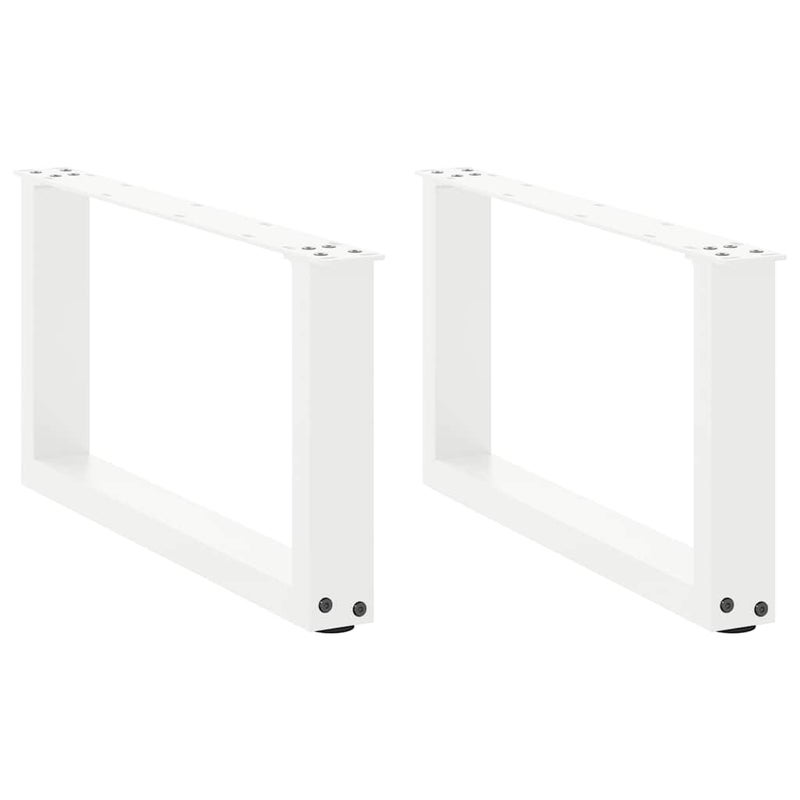Nogi do stolika kawowego w kształcie litery U 2 szt. Białe 60x(30-31) cm Stal vidaXL