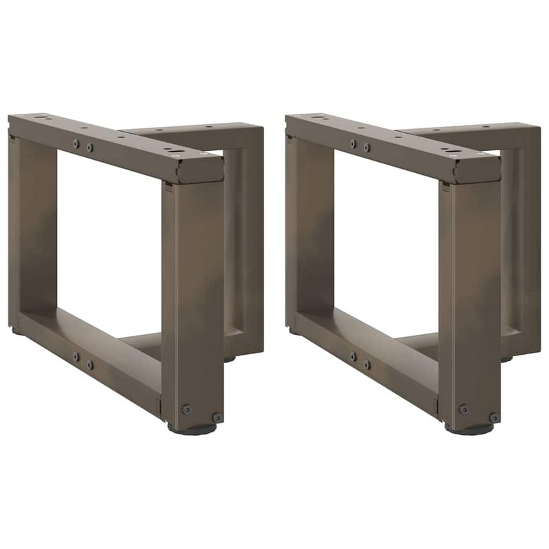 Nogi do stolika kawowego w kształcie litery T 2 szt. Czarne 40x25x(30-31) cm Stal vidaXL