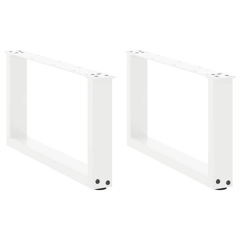 Nogi do stolika kawowego w kształcie litery U 2 szt. Białe 70x(30-31) cm Stal vidaXL