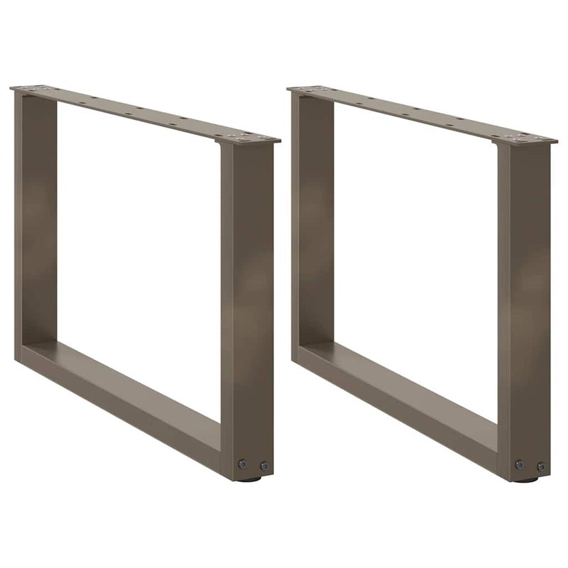Nogi do stolika kawowego w kształcie litery U 2 szt. Naturalna stal 70x(42-43) cm Stal vidaXL