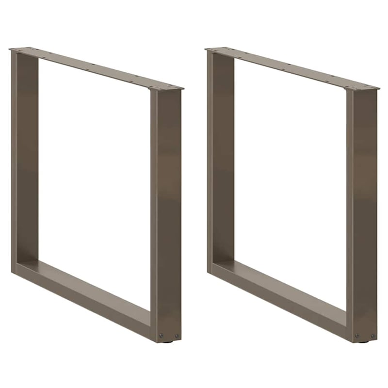 Nogi do stołu jadalnego w kształcie litery U 3 szt. Naturalna stal 100x(72-73) cm Stal vidaXL