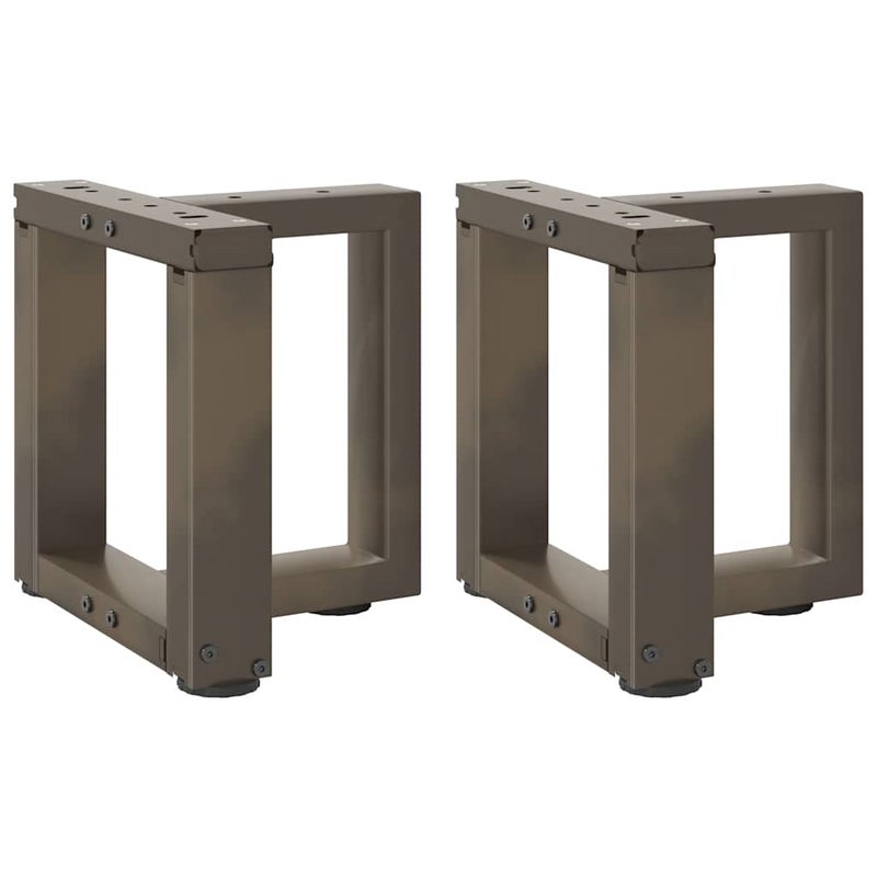 Nogi do stolika kawowego w kształcie litery T 2 szt. Czarne 30x25x(30-31) cm Stal vidaXL