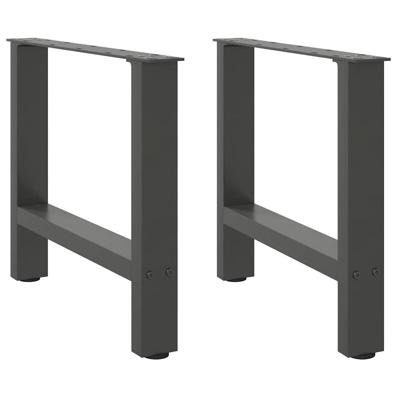 Nogi do stolika kawowego Antracyt 2 szt. 60x(42-43) cm Stal vidaXL