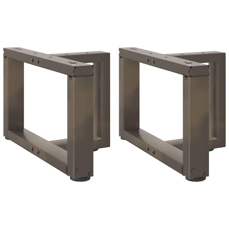 Nogi do stolika kawowego w kształcie litery T 2 szt. Czarne 50x25x(30-31) cm Stal vidaXL