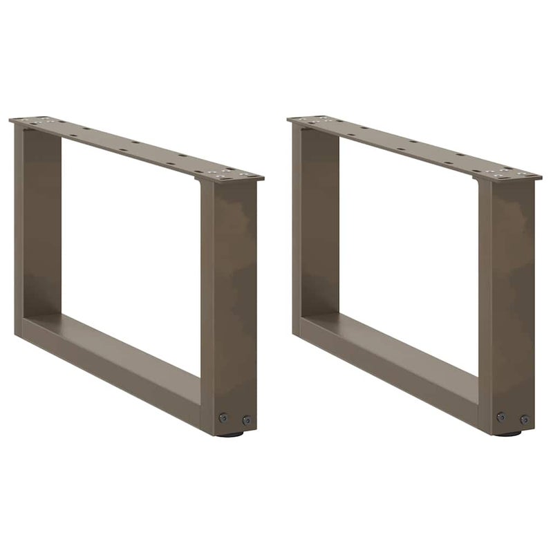 Nogi do stolika kawowego w kształcie litery U 2 szt. Naturalna stal 60x(30-31) cm Stal vidaXL