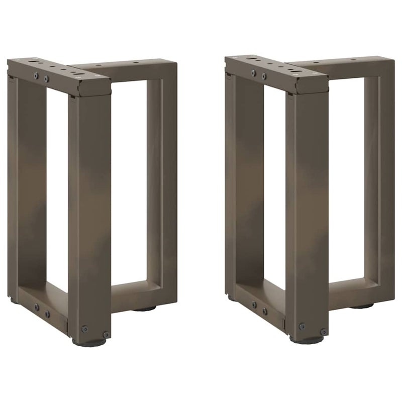 Nogi do stolika kawowego w kształcie litery T 2 szt. Czarne 28x25x(42-43) cm Stal vidaXL