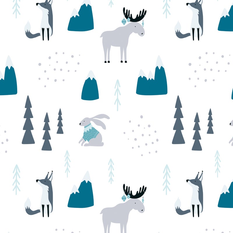 Dziecięcy dywan winylowy Forest 50x140 cm - Antypoślizgowy PVC, winylowy do pokoju dziecięcego, ognioodporny i zmywalny.