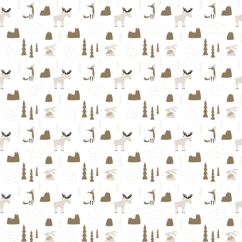 Dziecięcy dywan winylowy Forest sepia 200x266 cm - PVC antypoślizgowy, winylowy do pokoju dziecięcego, ognioodporny i zmywalny.