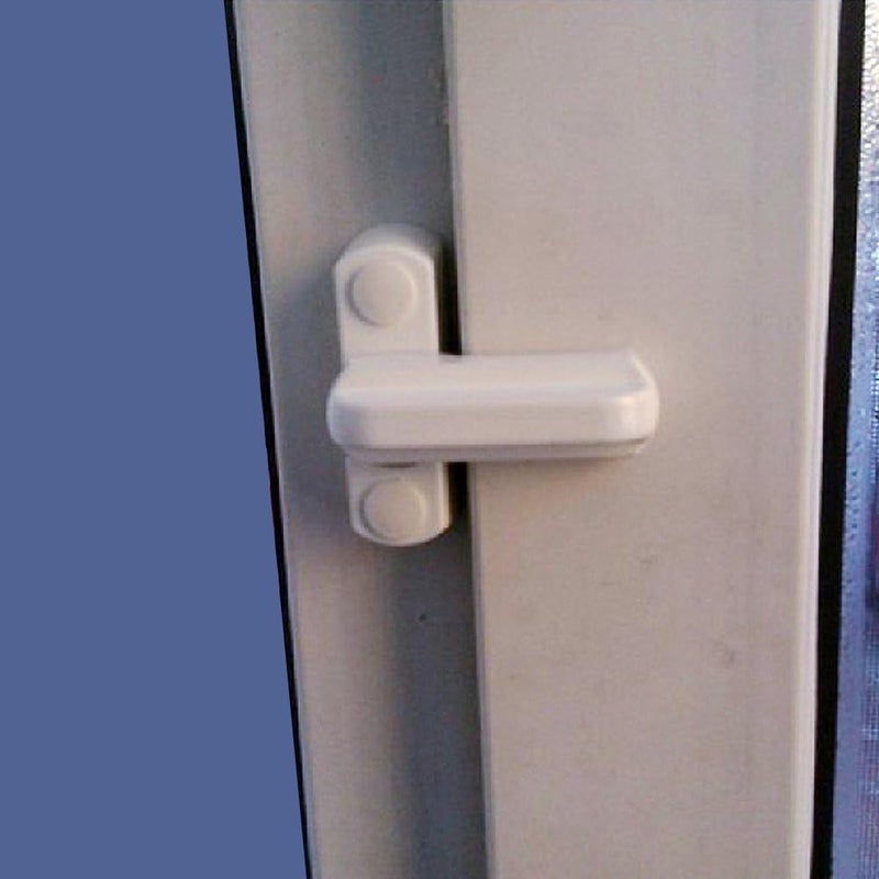 Zestaw 4 lub 8 klamek do drzwi Reelva - Rama + śruby montażowe - Wykonane z PVC i uPVC (nieplastyfikowanego polichlorku winylu) - Białe klamki zabezp
