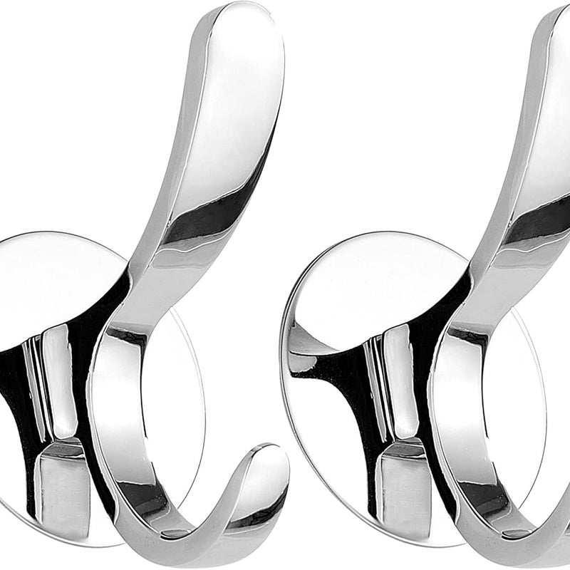 2 szt. polerowanych wieszaków ściennych ze stali nierdzewnej, uchwyty na ręczniki do kuchni, nie uszkadzają ścian