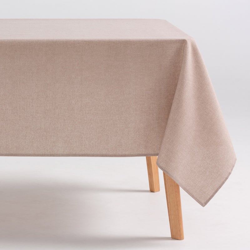Obrus plamoodporny bawełniany, miękki w dotyku, gładki beżowy 140x180 cm