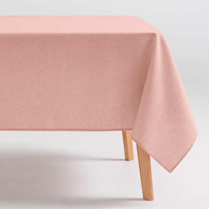 Obrus plamoodporny bawełniany, miękki w dotyku, gładki łososiowy 140x300 cm