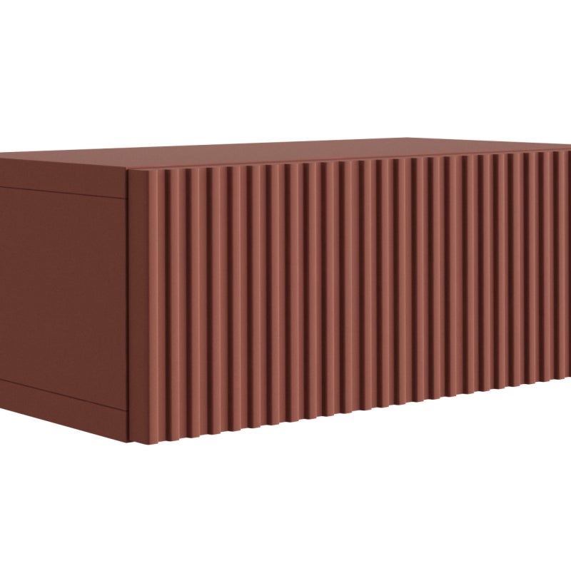 Szafka nocna – front ryflowany, cegła, 40 x 20 x 16 cm, 40 x 20 x 16 cm