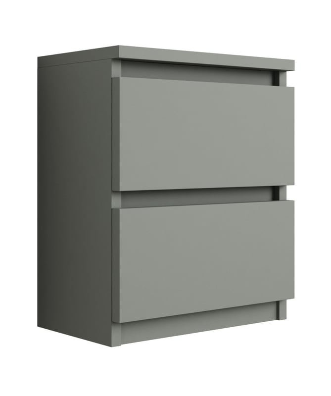 Szafka nocna stojąca z dwiema szufladami – 45 ×36 × 36 cm – Kolor: Aloes