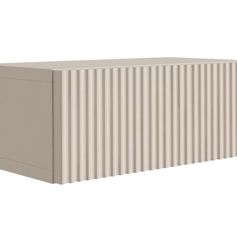 Szafka nocna – front ryflowany, kaszmir, 40 x 20 x 16 cm, 40 x 20 x 16 cm