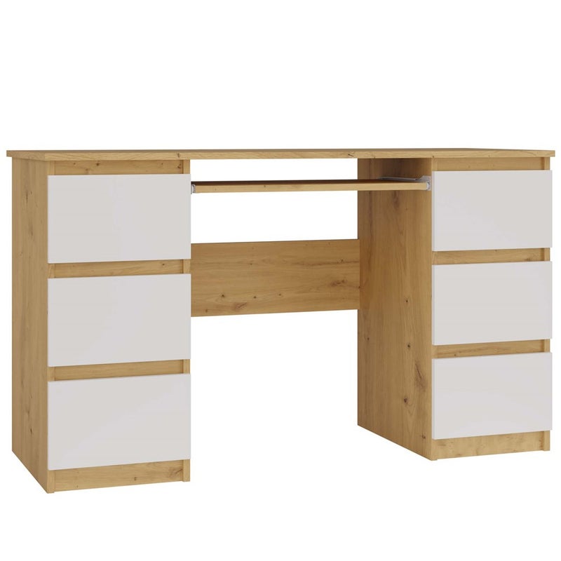 Topeshop Kuba Dąb Artisan Biel 130x76x59 cm