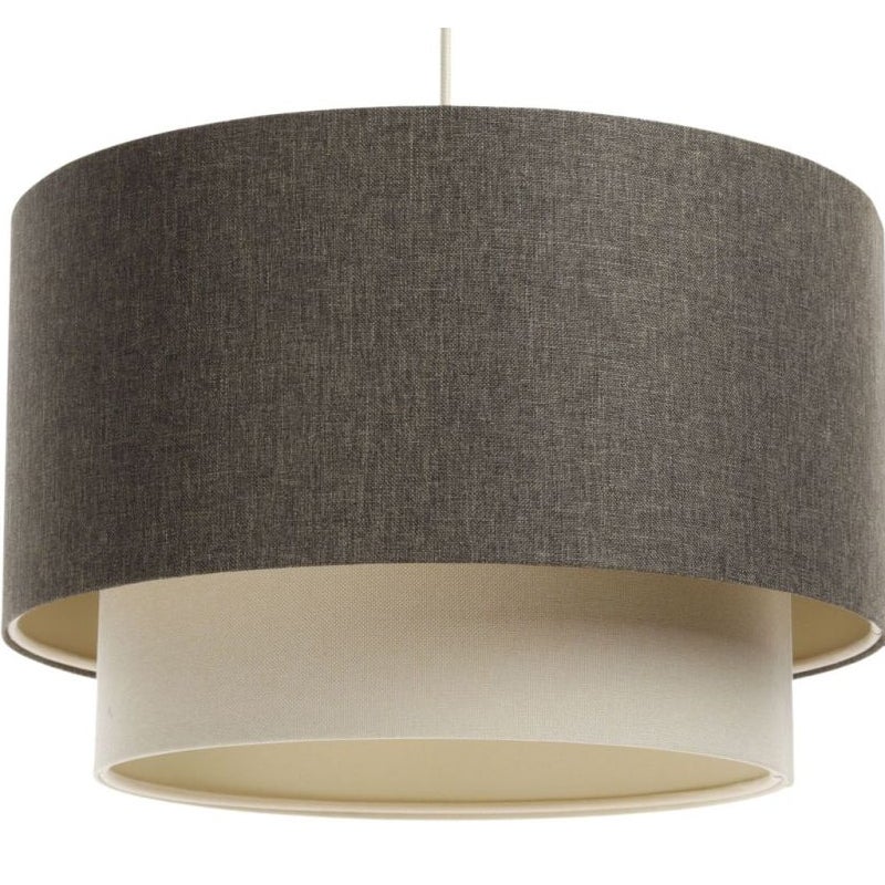 Lampa wisząca ERUTAN DOUBLE 60 szara/kremowa