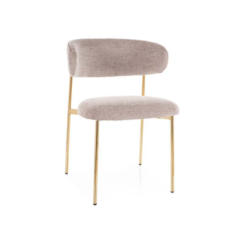 Krzesło tapicerowane ELTON RAVEN ciemnobeżowy