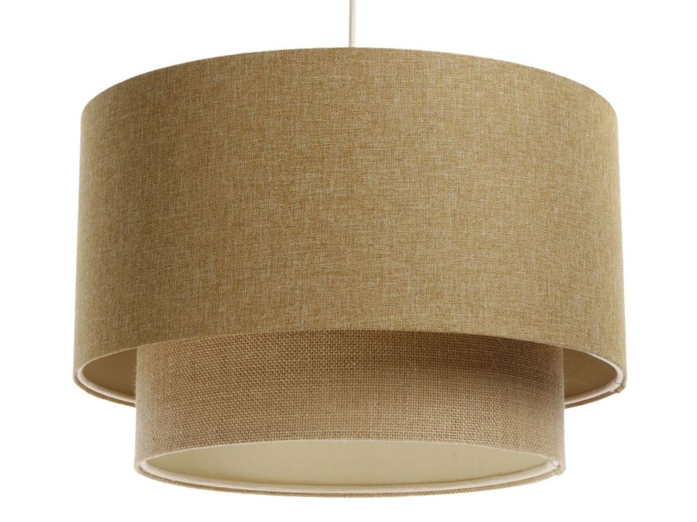 Lampa wisząca ERUTAN DOUBLE 60 żółta/beżowa