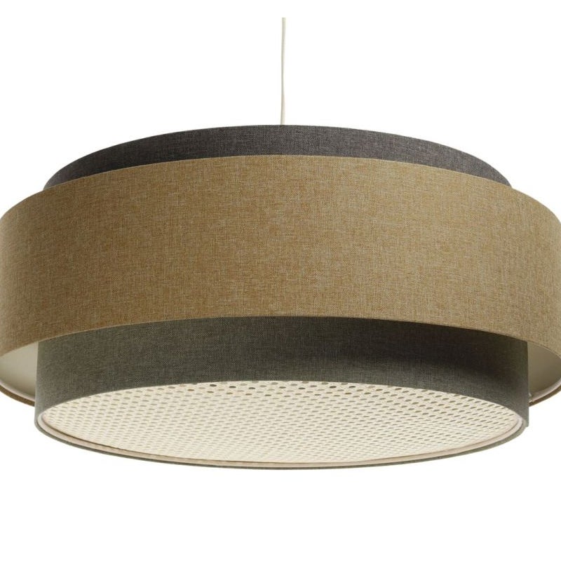 Lampa wisząca ERUTAN DUDU RATTAN szara/beżowa