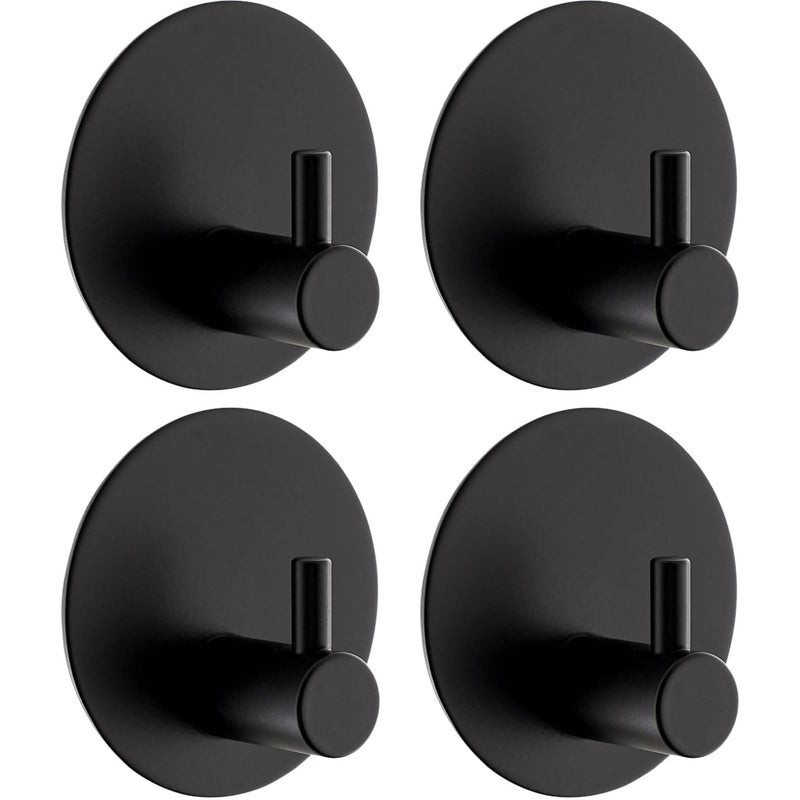 4 szt. samoprzylepnych haczyków ściennych, okrągłe haczyki ze stali nierdzewnej 304, wieszaki na ręczniki, samoprzylepne haczyki do łazienki i kuchni